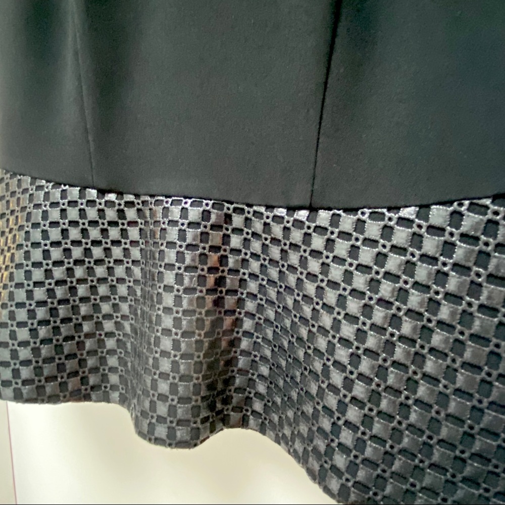Black Textured Hem Blouse